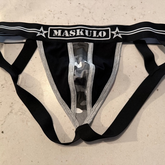 Maskulo Other - Maskulo Men's Camouflage Jockstrap, Black and Gray, L